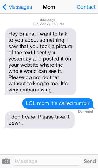 Illustration for article titled LOL: This Woman Screencaps Her Mom’s Hilarious Text Message Fails